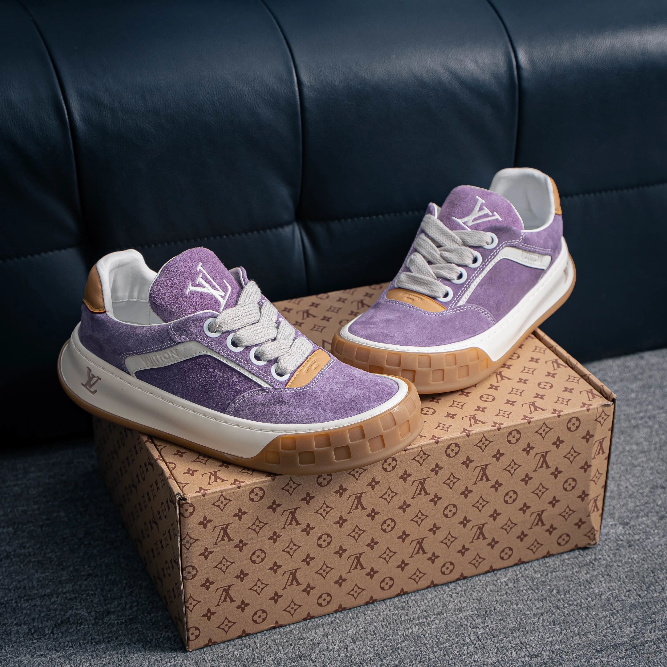 LOUIS VUITTON Tilted Series｜2026 LV Tilted Low Sneakers Series Low-Top Retro Skate Shoes Men Shoes｜ ｜